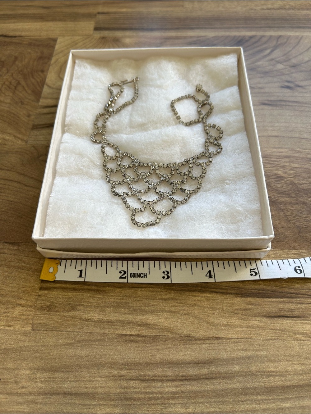 Elegant Silver Crystal Bib Necklace - Women Jewelry